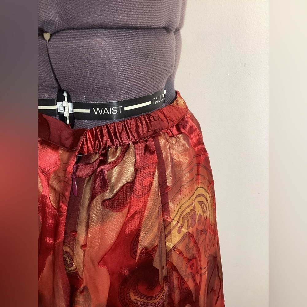 Coldwater Creek Burnout Silk Blend Skirt XS Fairy Grunge - Picture 11 of 16